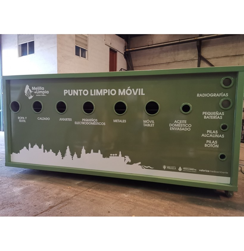 Contenedor modelo tipo punto limpio móvil